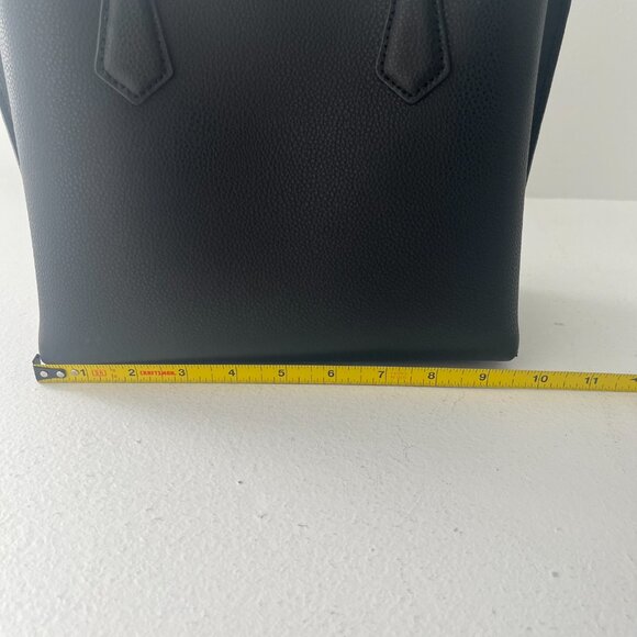 Pre-Owned Quince Italian Leather Small Triple Compartment Tote Color Black - Picture 12 of 14